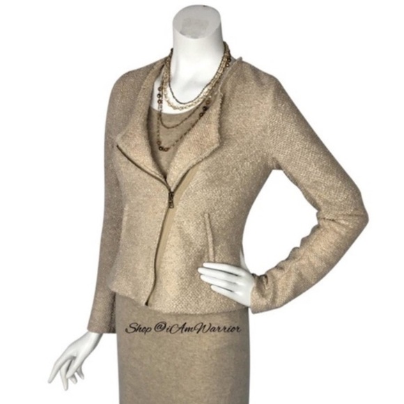 Anthropologie Cartonnier spring tan boucle moto jacket *shop@iamwarrior - Picture 4 of 11